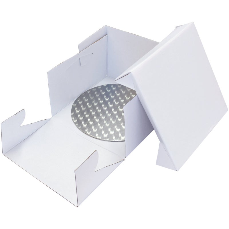 PME Round Cake Card & Cake Box, 12-Inch, White - Image 1
